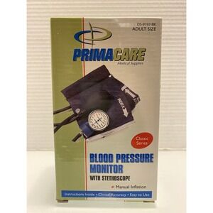 PRIMACARE Blood Pressure‎ Monitor with Stethoscope Manual Inflation Adult Size